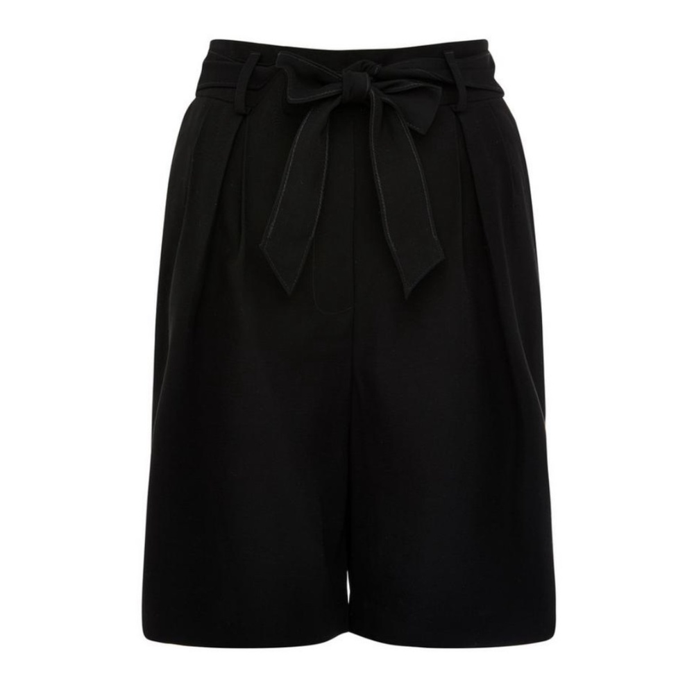 UNWORN NWT Primark Black Relaxed Fit Belted Shorts